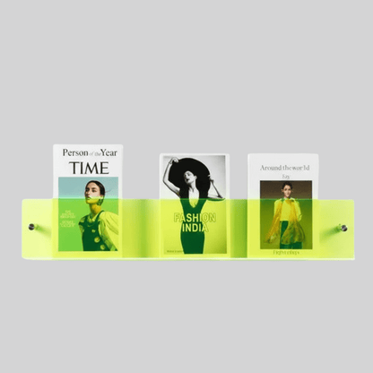 Minimalist Acrylic Wall Shelf for Magazines and Books