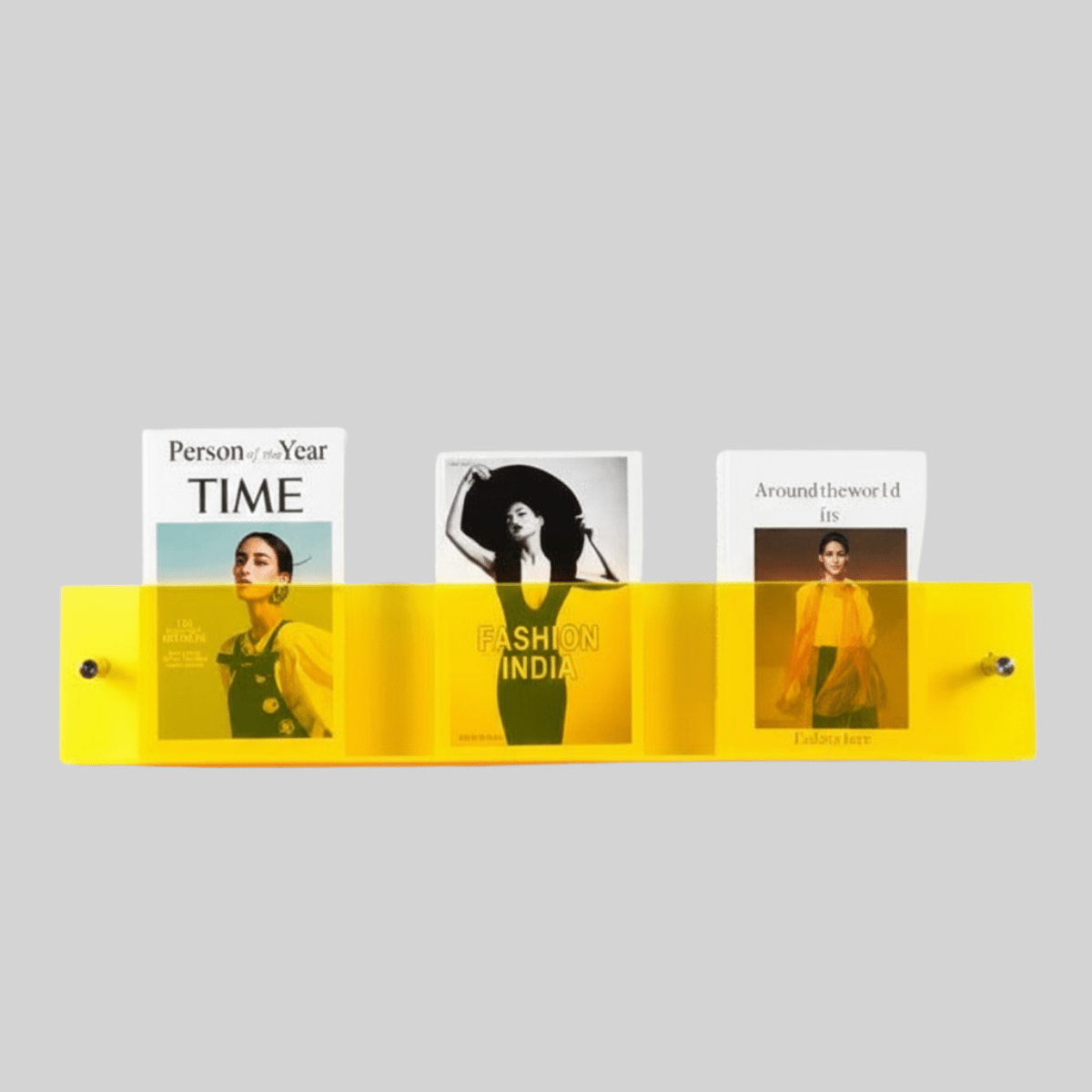 Minimalist Acrylic Wall Shelf for Magazines and Books