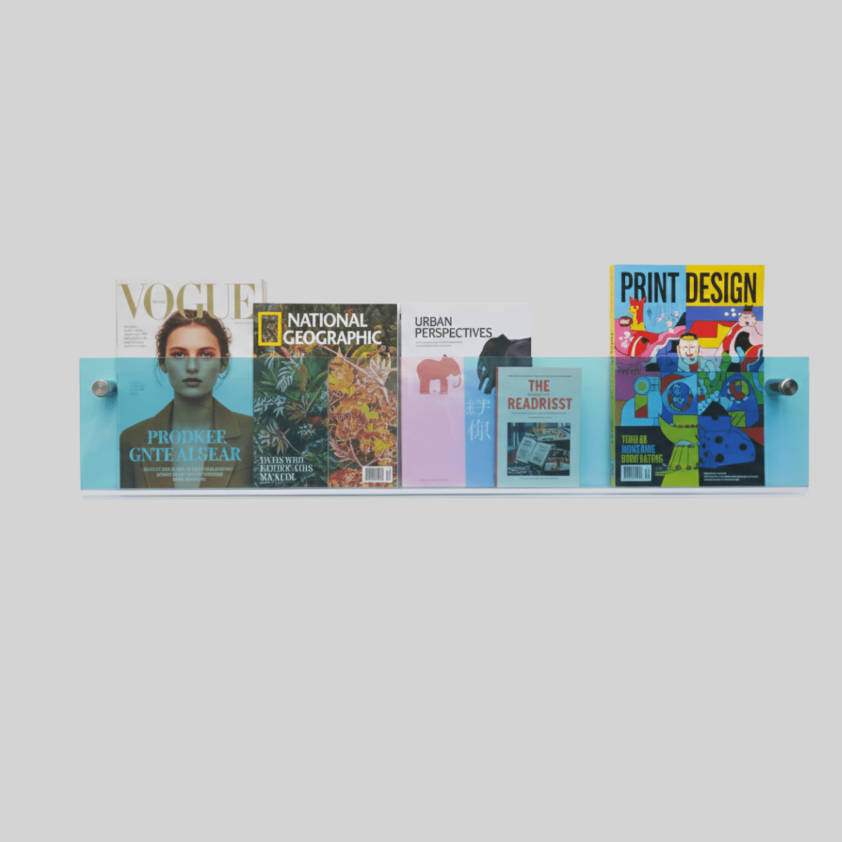 Minimalist Acrylic Wall Shelf for Magazines and Books