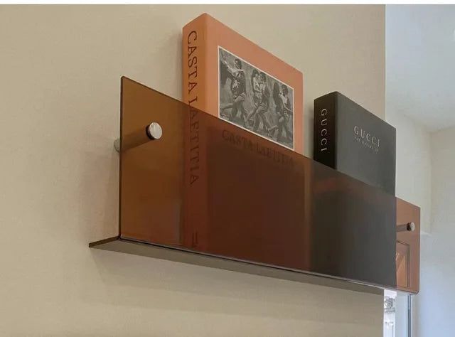 Minimalist Acrylic Wall Shelf for Magazines and Books