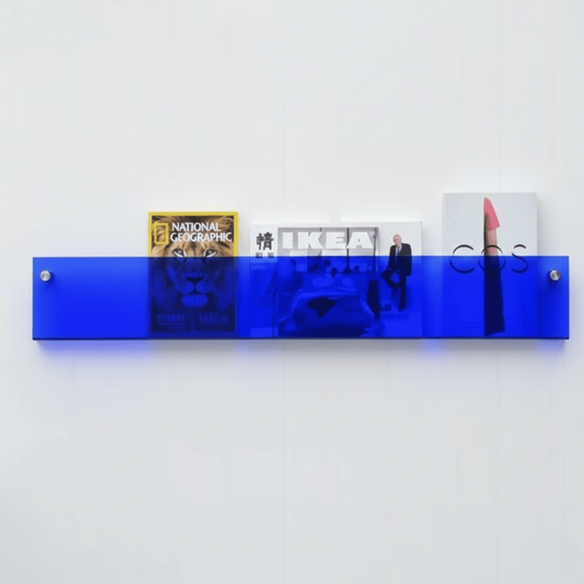 Minimalist Acrylic Wall Shelf for Magazines and Books