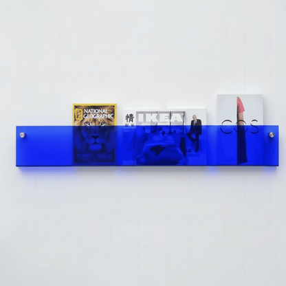 Minimalist Acrylic Wall Shelf for Magazines and Books