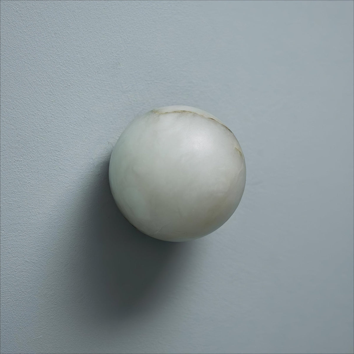 Minimalist Alabaster Wall Lamp with Mini Orb Shade