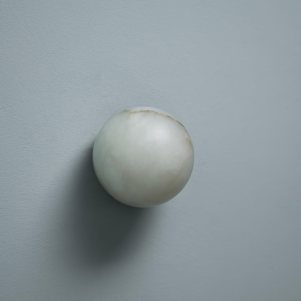 Minimalist Alabaster Wall Lamp with Mini Orb Shade