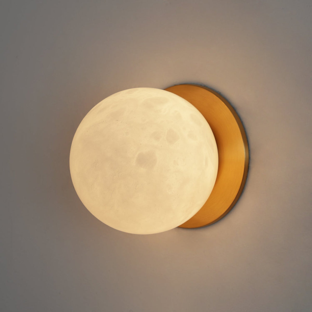 Minimalist Alabaster Wall Lamp with Mini Orb Shade