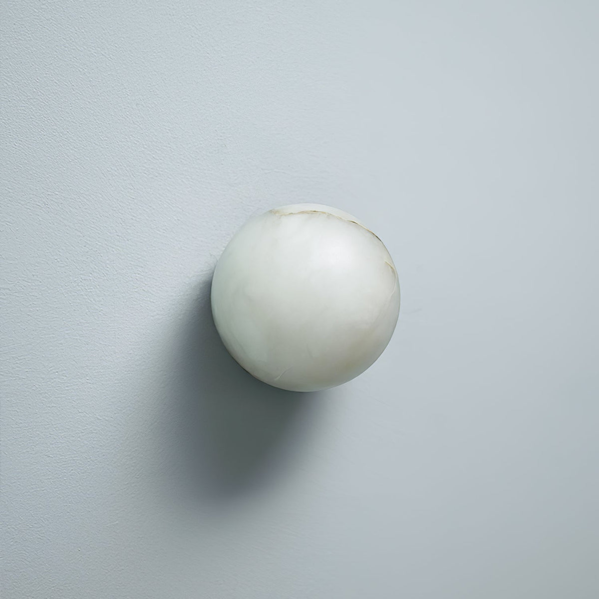 Minimalist Alabaster Wall Lamp with Mini Orb Shade