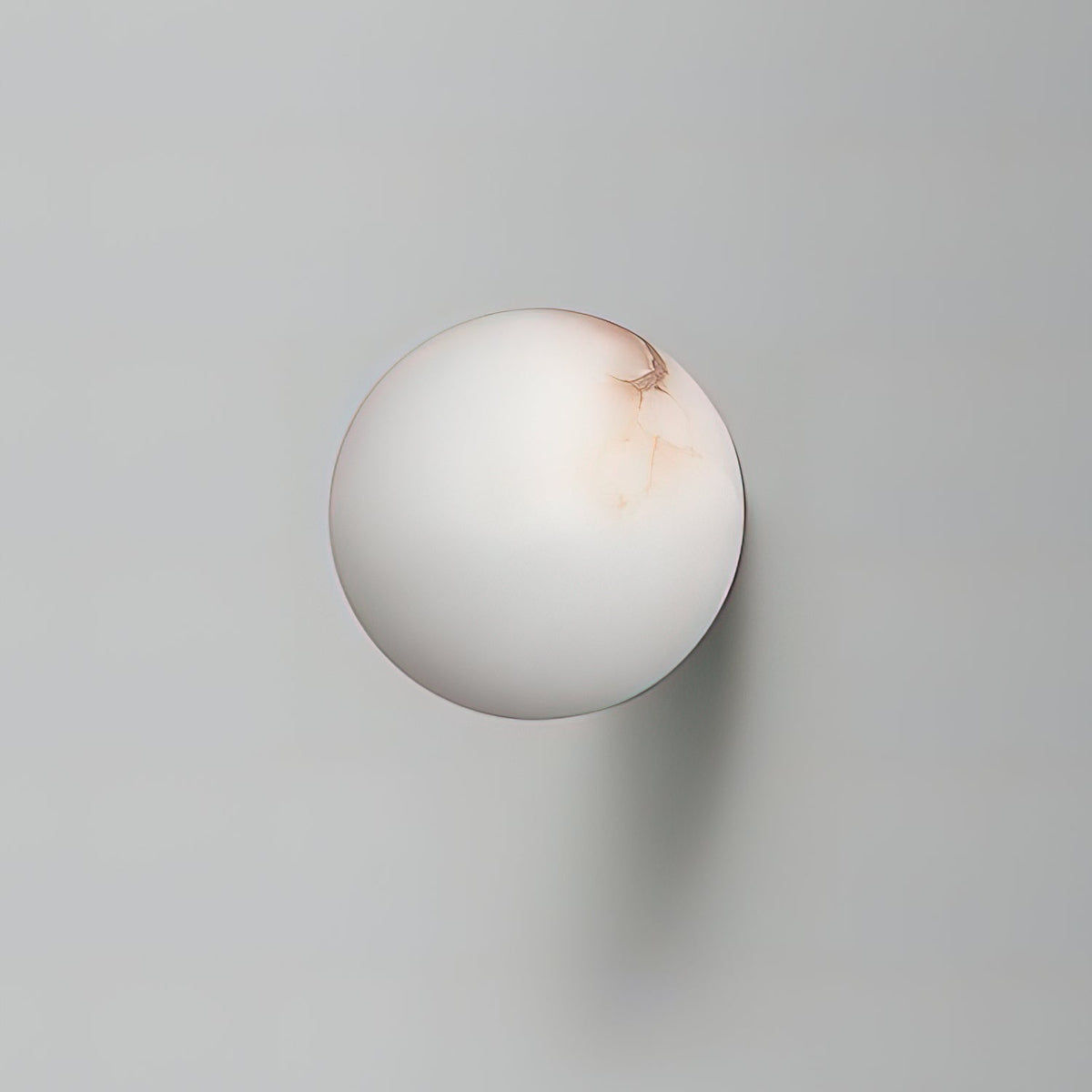 Minimalist Alabaster Wall Lamp with Mini Orb Shade