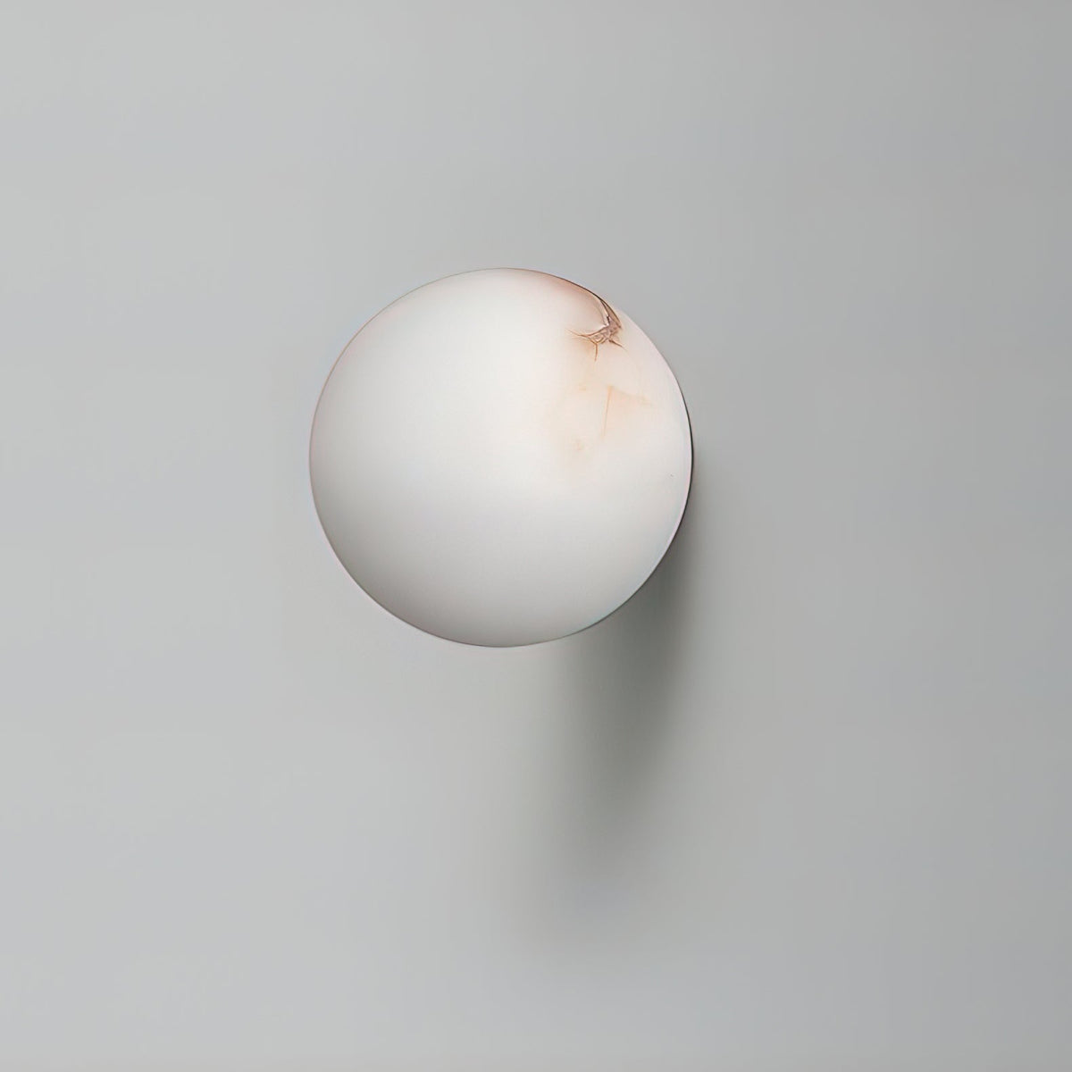 Minimalist Alabaster Wall Lamp with Mini Orb Shade