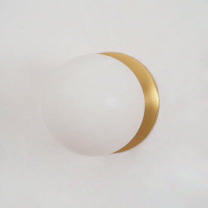 Minimalist Alabaster Wall Lamp with Mini Orb Shade