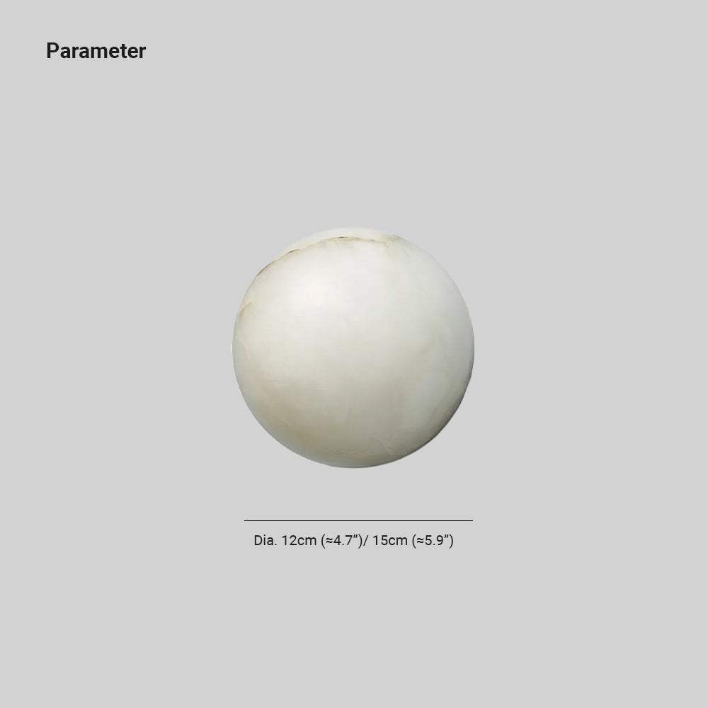 Minimalist Alabaster Wall Lamp with Mini Orb Shade
