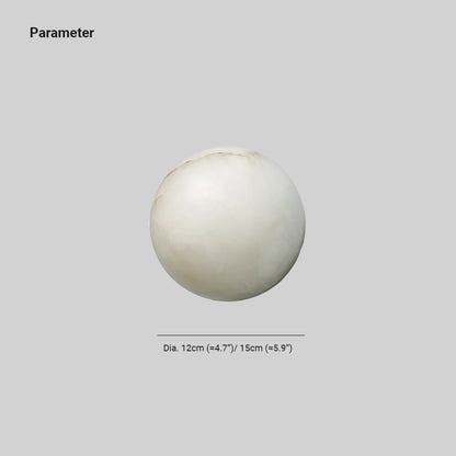 Minimalist Alabaster Wall Lamp with Mini Orb Shade