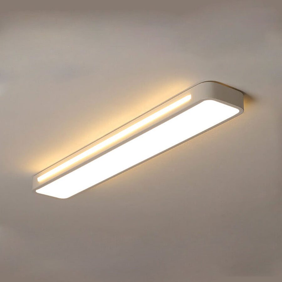 Minimalist LED Ceiling Light with Rectangular Acrylic Panel and Warm Glow