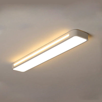 Minimalist LED Ceiling Light with Rectangular Acrylic Panel and Warm Glow