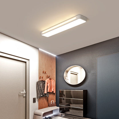Minimalist LED Ceiling Light with Rectangular Acrylic Panel and Warm Glow