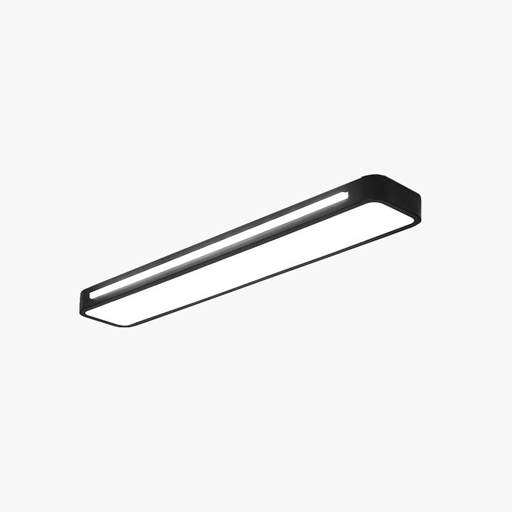 Minimalist LED Ceiling Light with Rectangular Acrylic Panel and Warm Glow