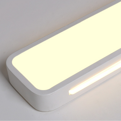 Minimalist LED Ceiling Light with Rectangular Acrylic Panel and Warm Glow