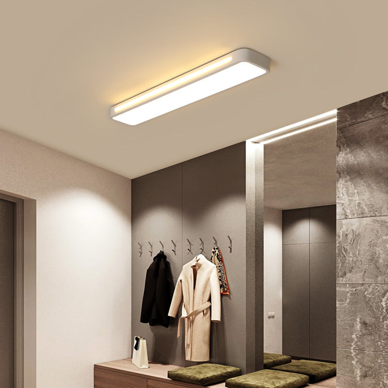 Minimalist LED Ceiling Light with Rectangular Acrylic Panel and Warm Glow