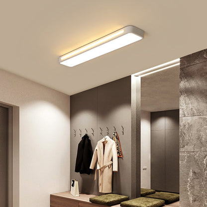 Minimalist LED Ceiling Light with Rectangular Acrylic Panel and Warm Glow