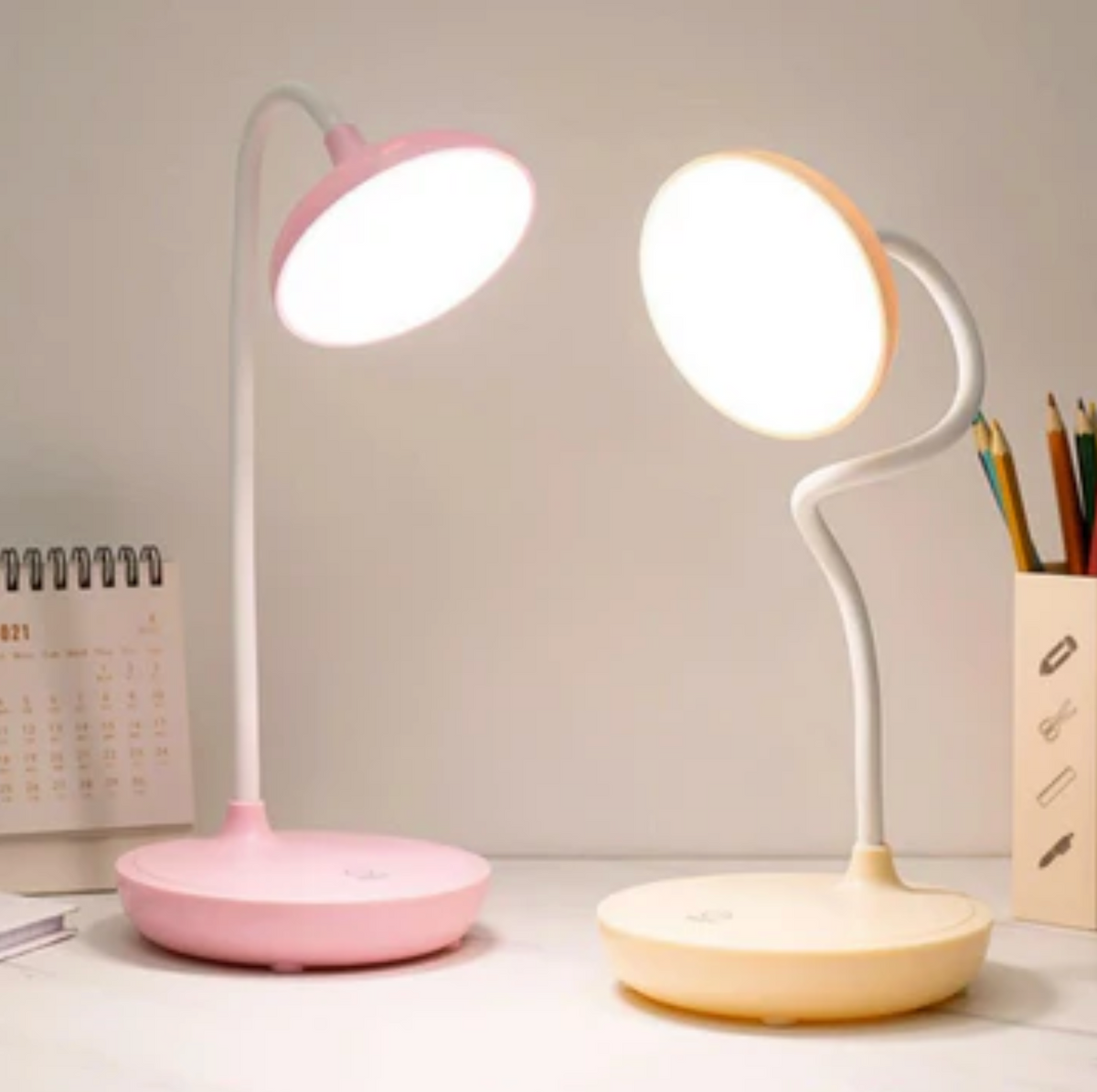 Minimalist LED Desk Lamp with Flexible Neck, Touch Control and Dimming