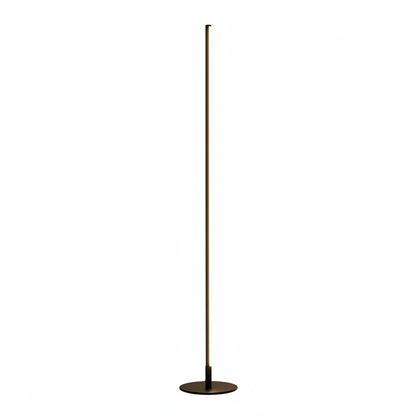 Minimalist LED Floor Lamp with Slim Linear Design and Round Base