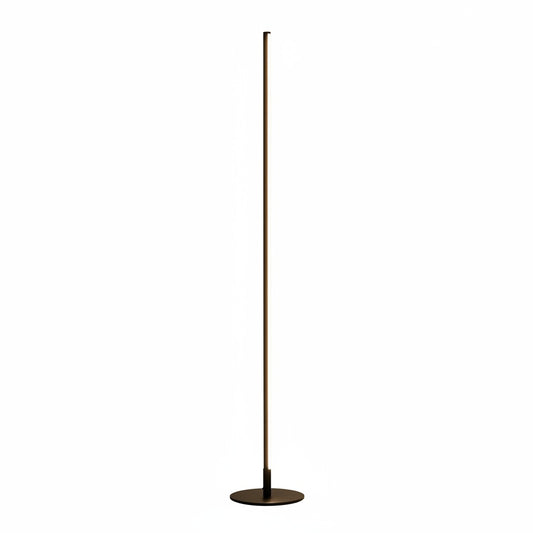 Minimalist LED Floor Lamp with Slim Linear Design and Round Base