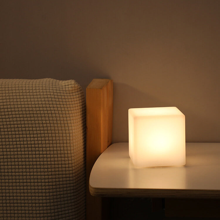 Minimalist LED Table Lamp with Remote Control and Geometric Shape