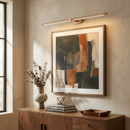 Minimalist Linear Wall Lamp Cordless with Touch Dimming and Remote Control