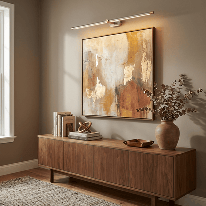 Minimalist Linear Wall Lamp Cordless with Touch Dimming and Remote Control