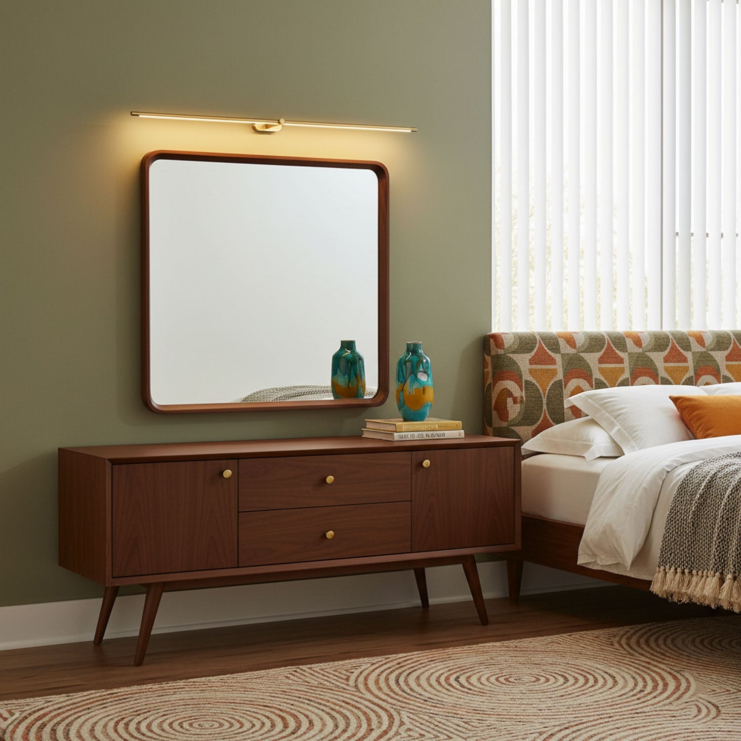 Minimalist Linear Wall Lamp Cordless with Touch Dimming and Remote Control