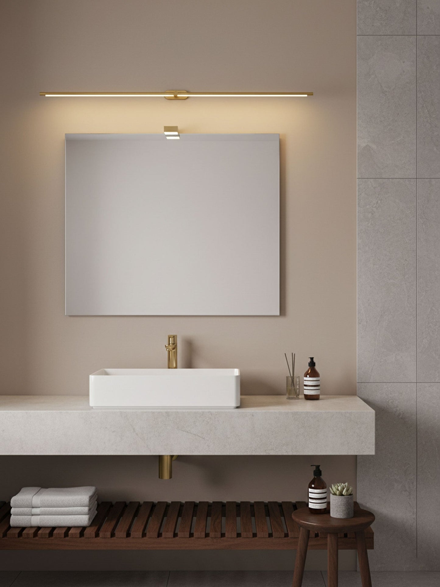 Minimalist Linear Wall Lamp Cordless with Touch Dimming and Remote Control