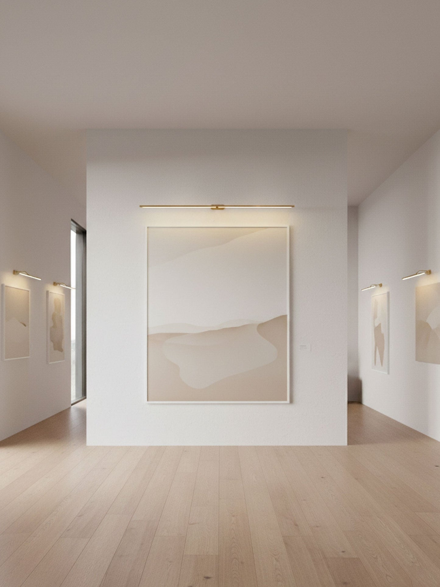 Minimalist Linear Wall Lamp Cordless with Touch Dimming and Remote Control