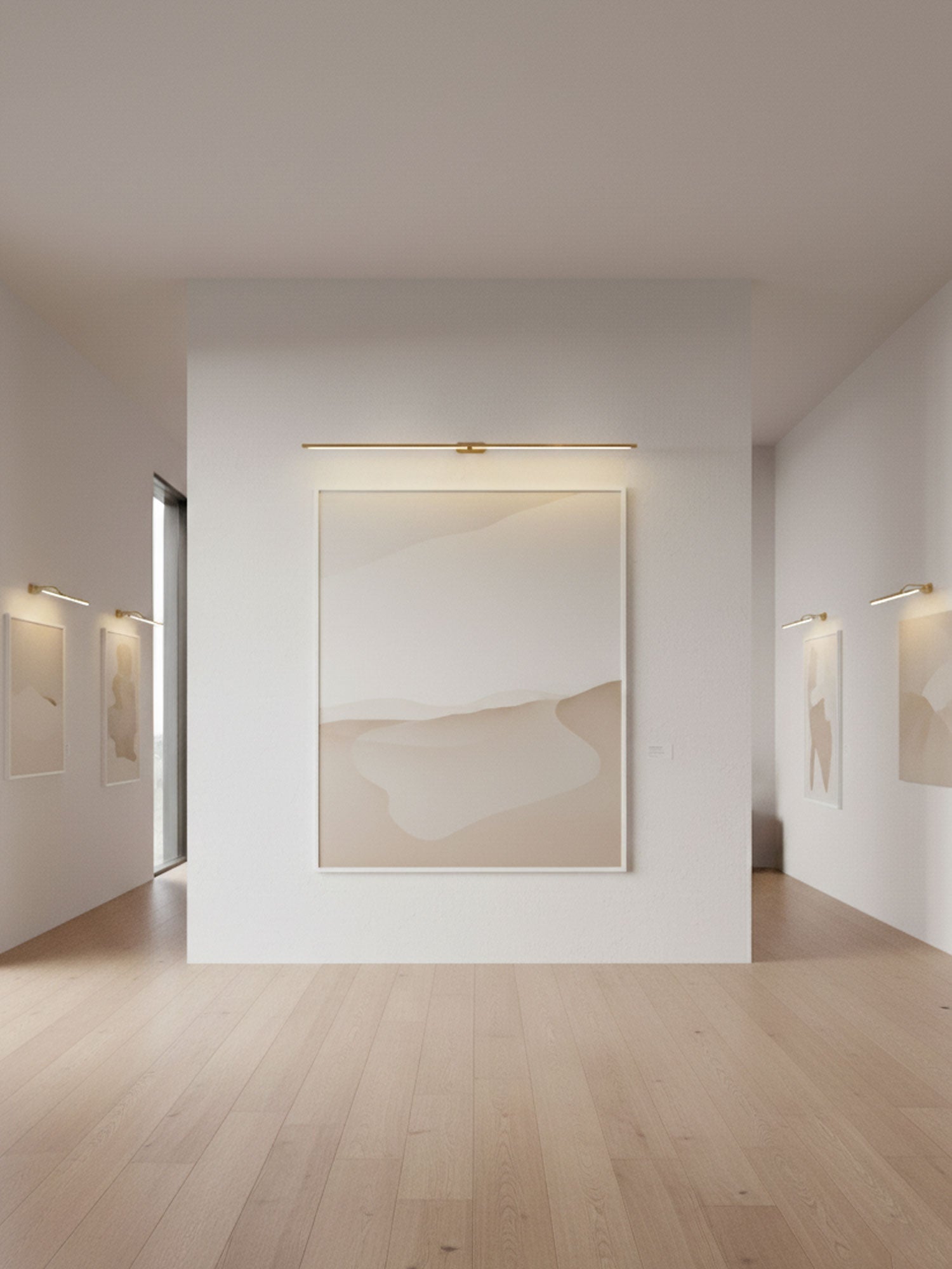 Minimalist Linear Wall Lamp Cordless with Touch Dimming and Remote Control