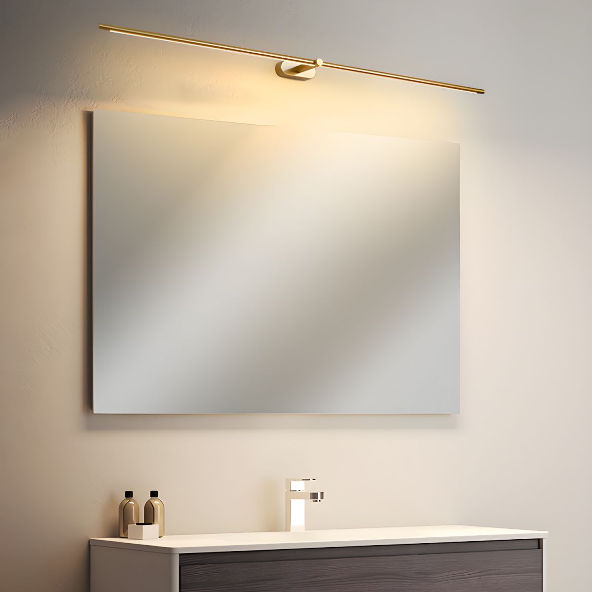 Minimalist Linear Wall Lamp Cordless with Touch Dimming and Remote Control