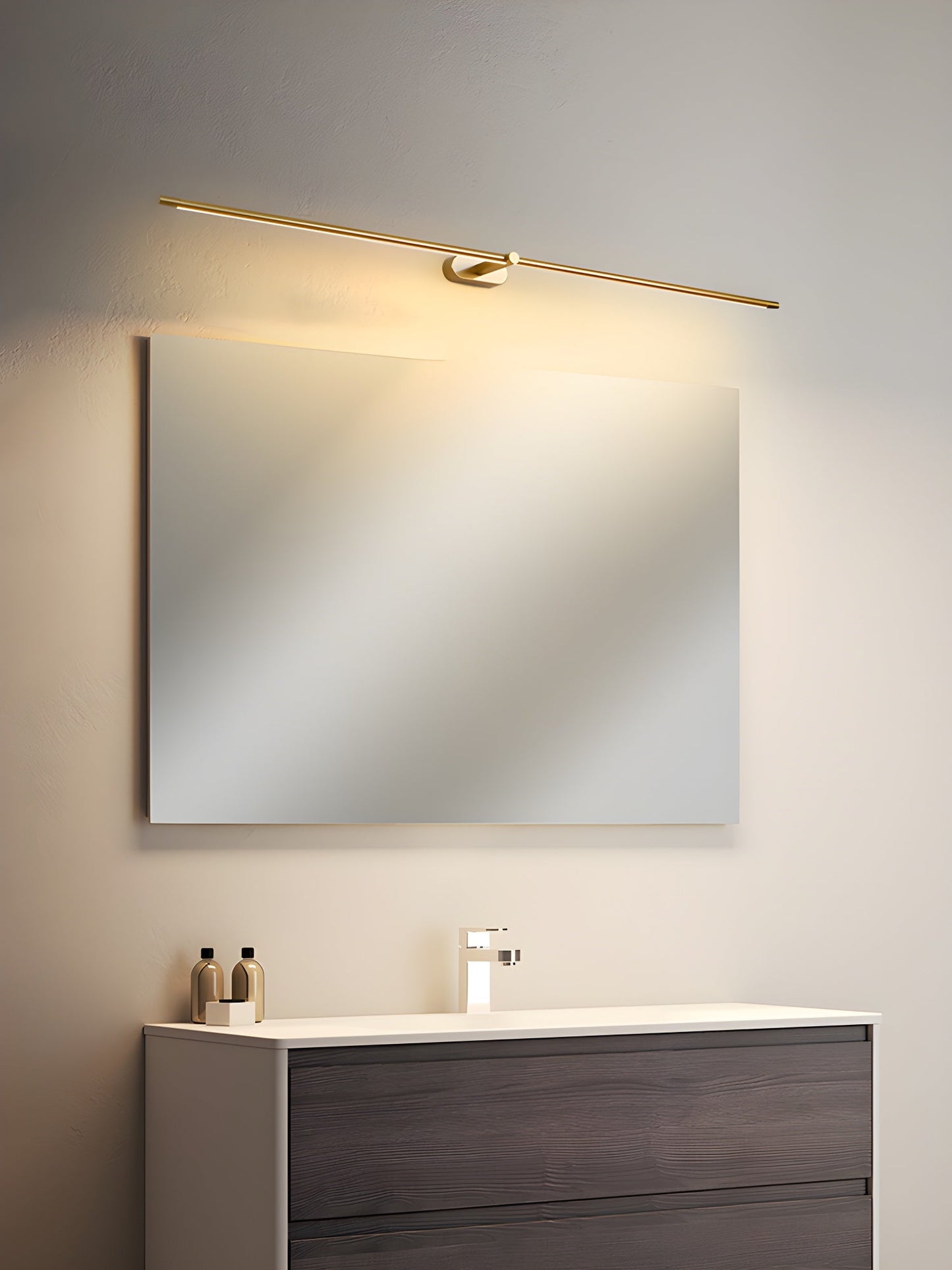 Minimalist Linear Wall Lamp Cordless with Touch Dimming and Remote Control