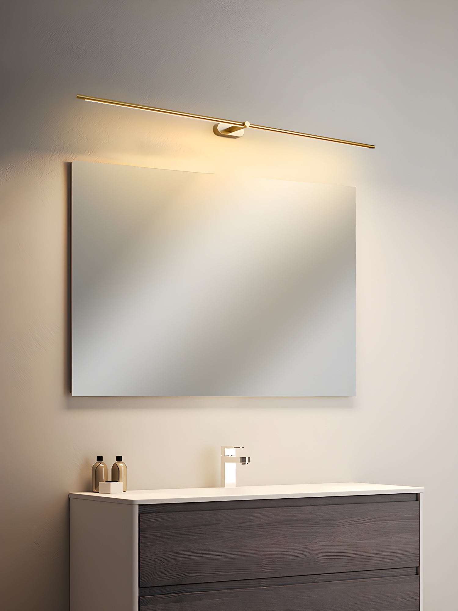 Minimalist Linear Wall Lamp Cordless with Touch Dimming and Remote Control