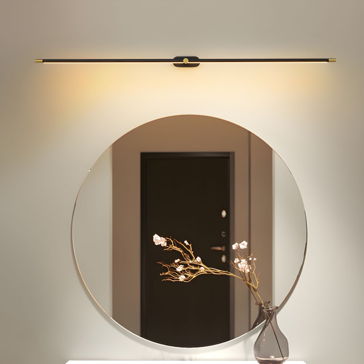 Minimalist Linear Wall Lamp Cordless with Touch Dimming and Remote Control
