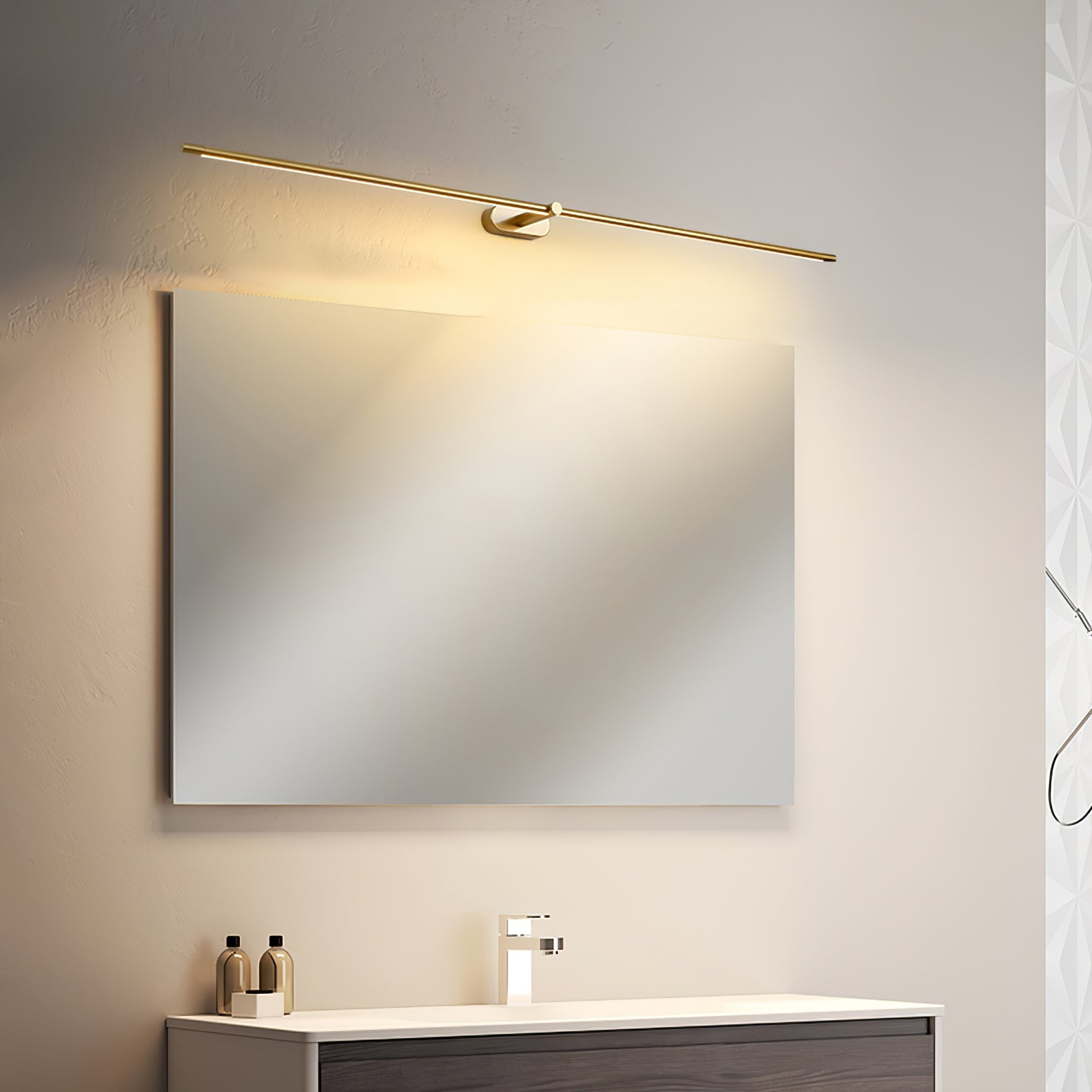 Minimalist Linear Wall Lamp Cordless with Touch Dimming and Remote Control
