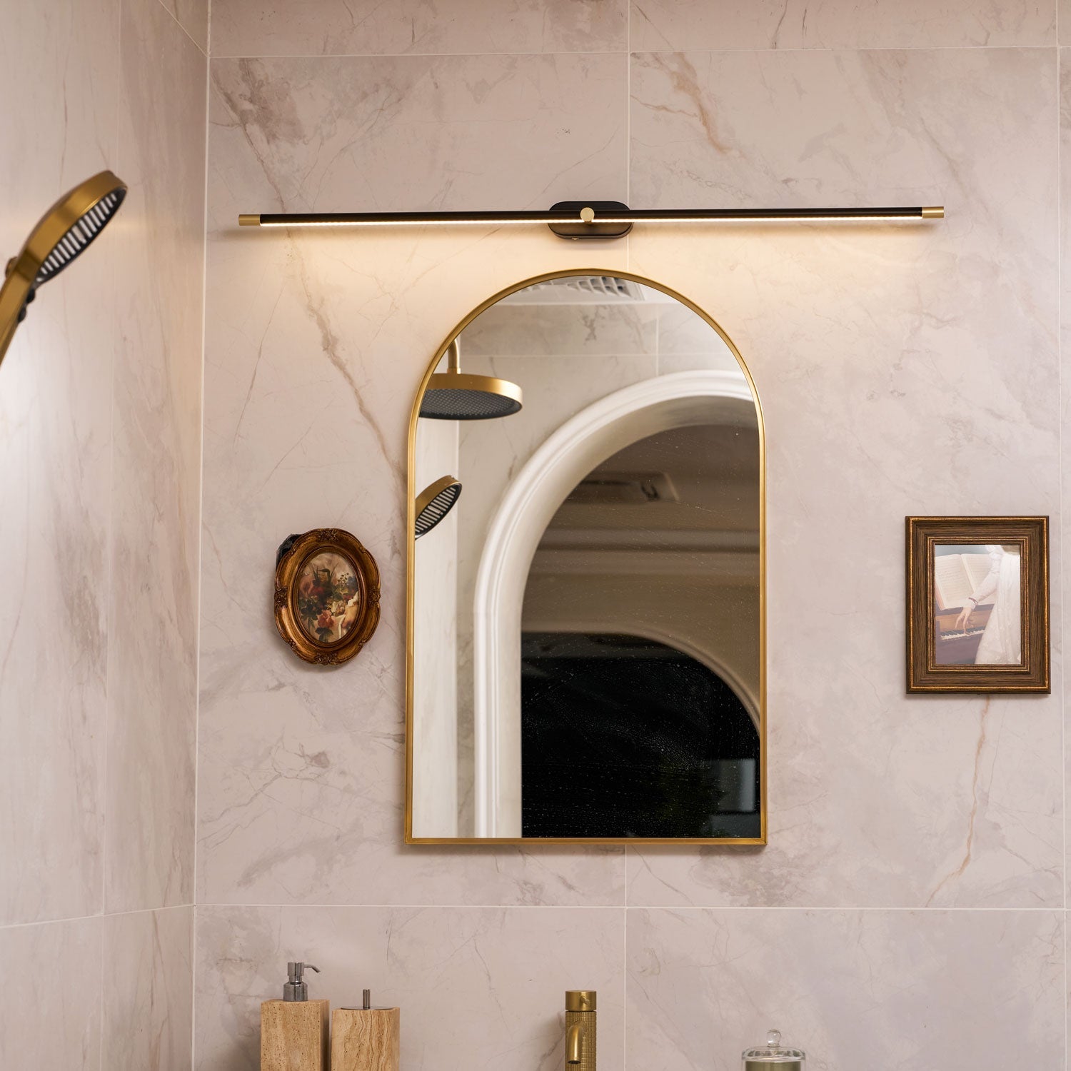 Minimalist Linear Wall Lamp Cordless with Touch Dimming and Remote Control ##POS:85##