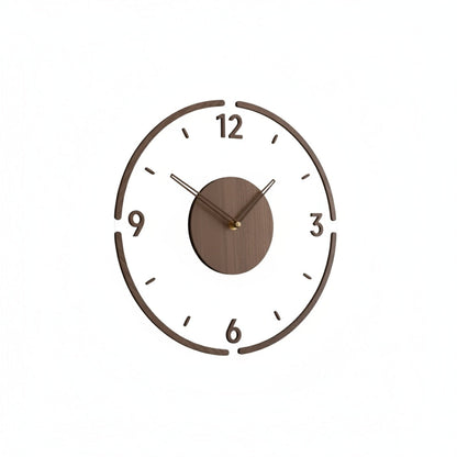 Minimalist Round Wall Clock with Silent Movement and Open Face Design