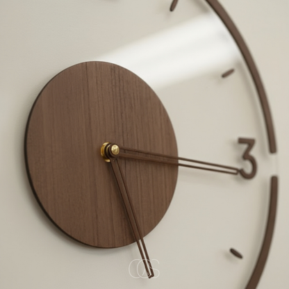 Minimalist Wall Clock Silent Movement with Open Face Design