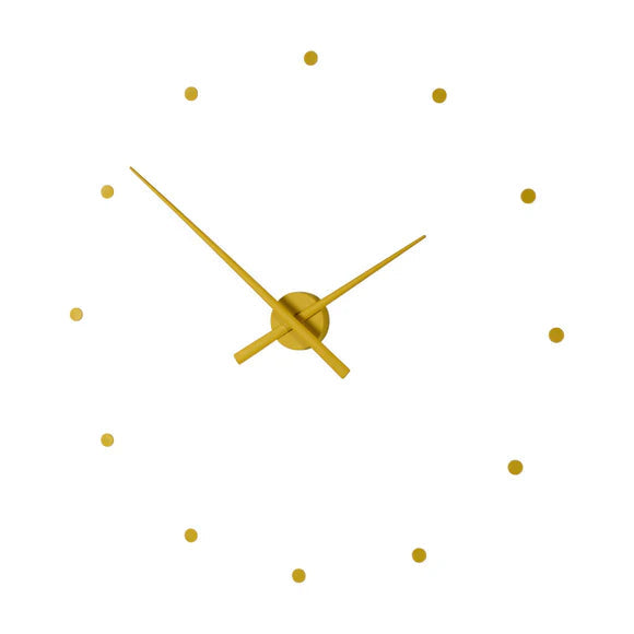 Minimalist Wall Clock with Silent Quartz Movement and Dot Hour Markers