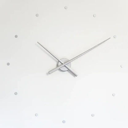 Minimalist Wall Clock with Silent Quartz Movement and Dot Hour Markers