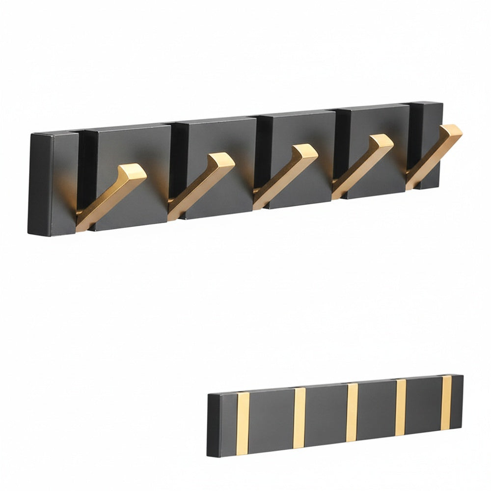 Minimalist Wall Hook Rack with Angled Hooks