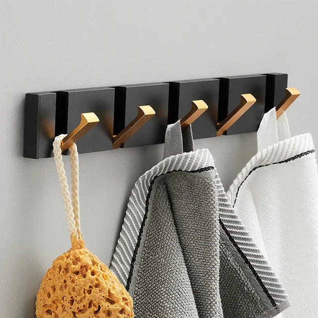 Minimalist Wall Hook Rack with Angled Hooks