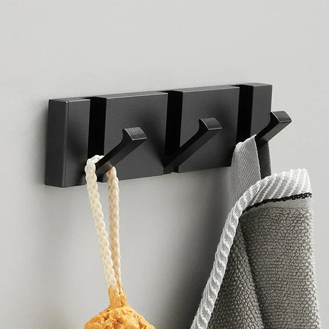 Minimalist Wall Hook Rack with Angled Hooks