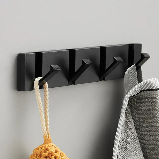 Minimalist Wall Hook Rack with Angled Hooks