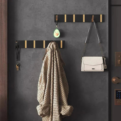 Minimalist Wall Hook Rack with Angled Hooks