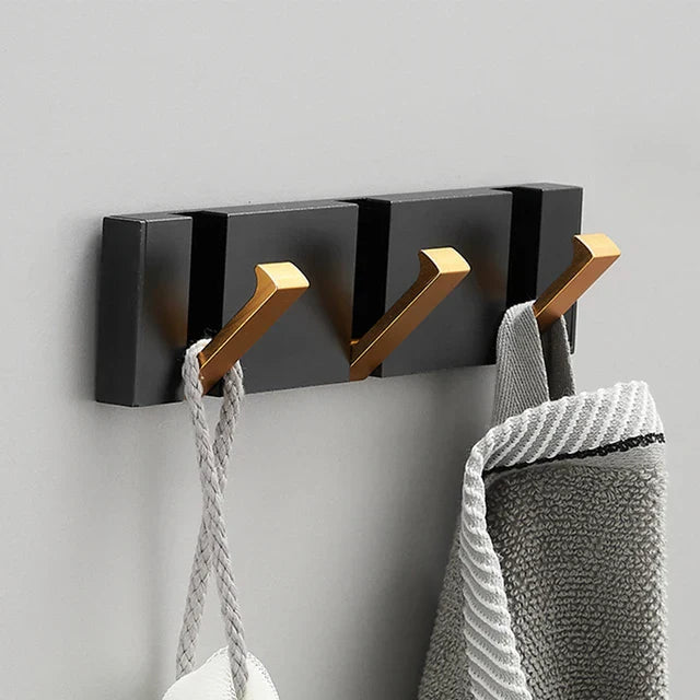 Minimalist Wall Hook Rack with Angled Hooks