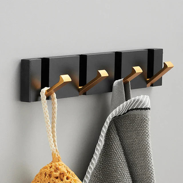 Minimalist Wall Hook Rack with Angled Hooks