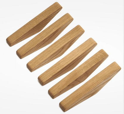 Minimalist Wall Hooks with Natural Wood Grain and Two-Tone Finish